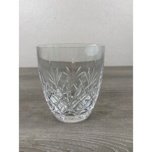 Block Crystal 24% Lead Hand Made Czech Republic Tumbler Glass Diamond Cut